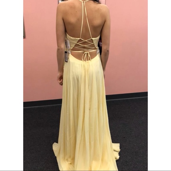 Yellow Prom Dress - Elegant and Classy - Picture 3 of 4